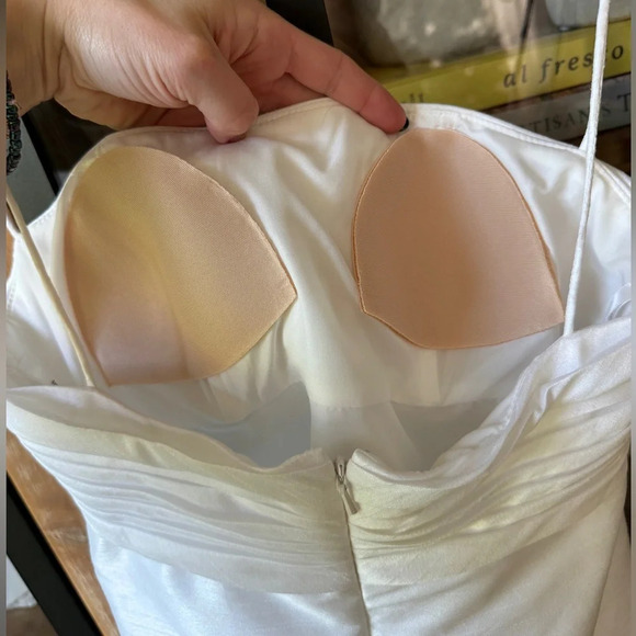 By Watters Ivy wedding dress mini a-line reception square neckline lined bride - Picture 6 of 9